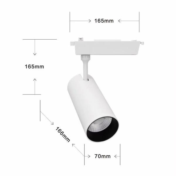 White LED Kitchen Ceiling Track Lighting , AC85-265V Spotlight Track Lighting