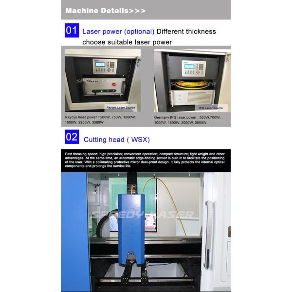 1500W Raycus Max IPG Small Fiber Laser Cutter Water Cooling Easy Operation