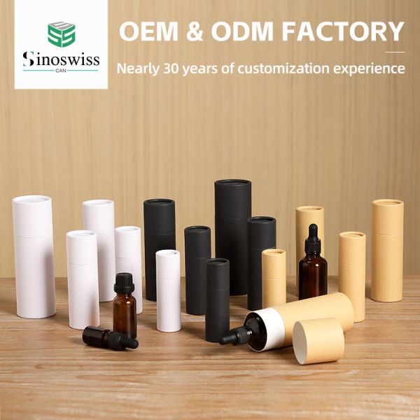 Recyclable Smooth Surface Paper Tube Box , Cardboard Cylinder Boxes For Perfume