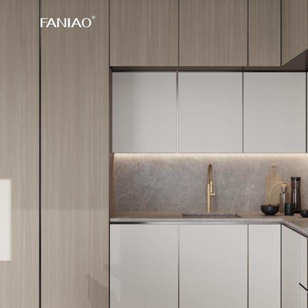 Автоматическая модульная популярная мебель модульная кухня белый лаковый кухонный шкаф