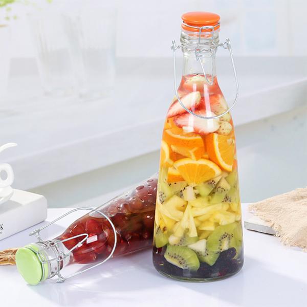 БПА освобождают стеклянную бутылку напитка 1000мл с сопротивлением удара верхней части зажима