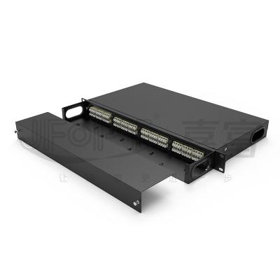 4 adaptateurs de duplex/quadruple du pullover LC du millimètre OM1 OM2 OM3 OM4 OM5 MPO-LC de tableau de connexions des cassettes MPO jusqu'à 96 fibres