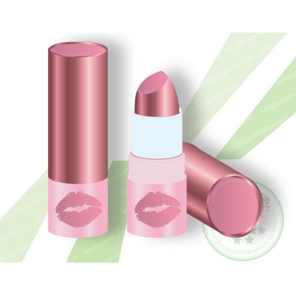 Cosmetics Round Paper Lipstick Tubes Canister 100% Eco Kraft For Lip Balm