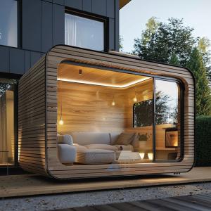 Prefabricated Apple Pod Cottage 40FT Apple Cabin House Residential Villa Working