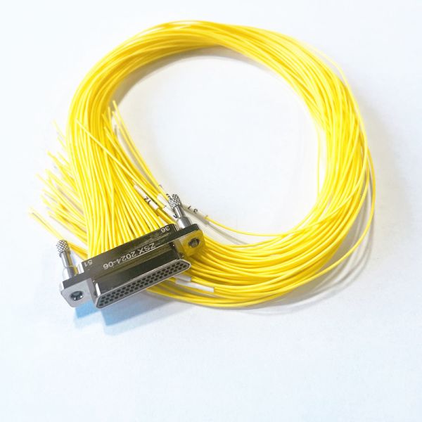 51 Pins Metal Body Crimping Type Rectangular Electrical Connectors MIL-DTL-83513 Micro-D Connector