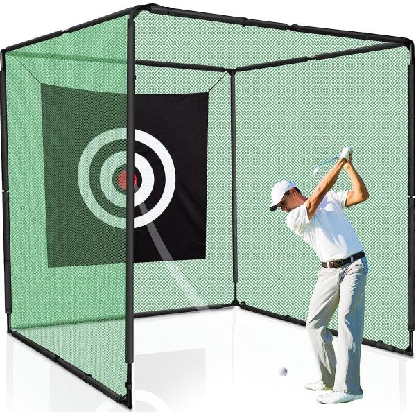 Golf Hitting Cage Practice Aid For Outdoor, Golf Practice Net, Hitting Aids Nets, Portable Golf Impact Nets Cages