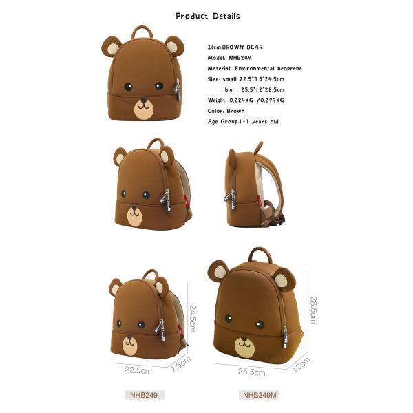 NHB249 New design lovely bear children Backpack for preschool