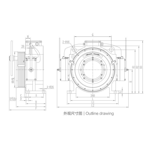 AC380V Passenger Lift Gearless Traction Machine 3.0m/S With Disc Brake