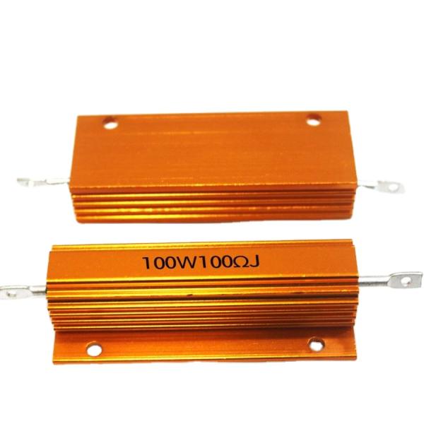 China Supply 100W 100R Gold Aluminum Case Resistor wirewound power resistor 100w