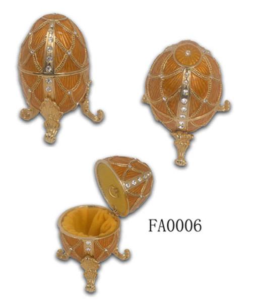 Faberge Russia Egg Enamel Jewelry Trinket Box Enamel Easter Egg Jewelry box Crystal  Trinket box Pewter Faberge Egg