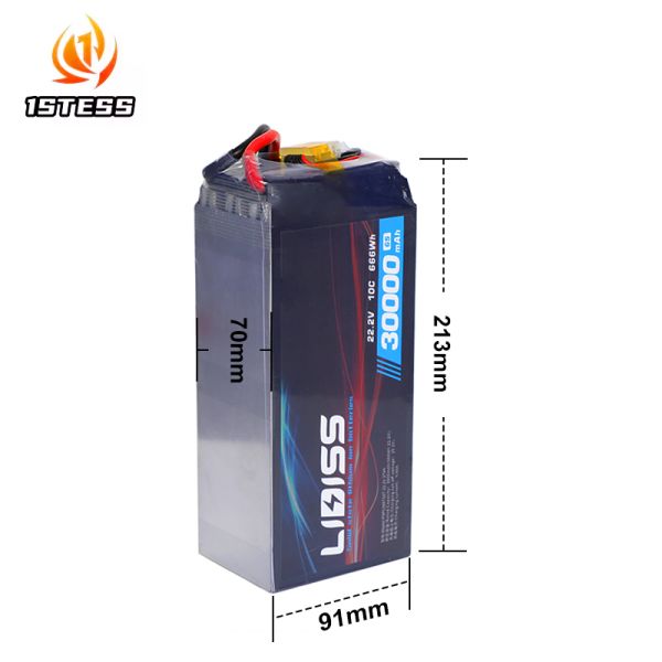 Semi Solid State Battery 6S 22.2V 30Ah 666Wh 10C Solid State Lipo Battery Pack with Integrated Balance Protection