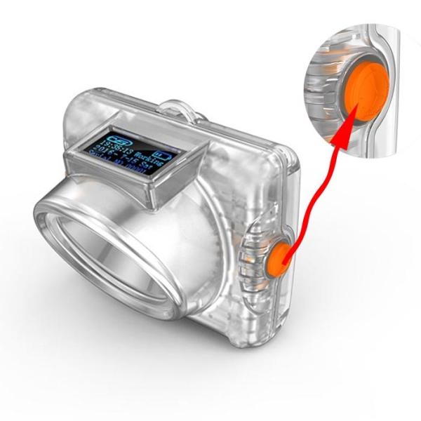 6600mAh Li-ion Cordless LED Mining Cap Lamp with OLED Display