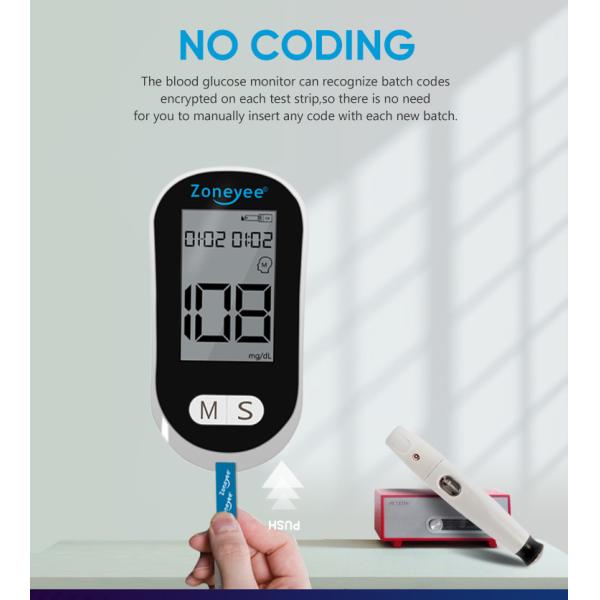 Портативный код свободное цифров Glucometer с набором небольшого метра содержания глюкозы в крови монитора уровня сахара в крови крови тома умного полным