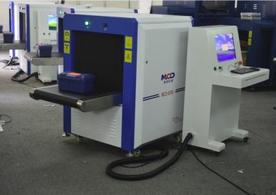 Máquina média da inspeção do raio X com de “o botão da parada emergência”