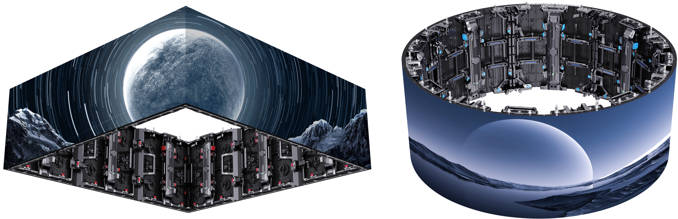 Écran LED périmétrique de stade avec armoire en aluminium moulé sous pression et tailles 500*500mm/500*1000mm pour scène, église, studio de diffusion