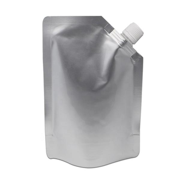 Custom 500ML k Reusable Standing Up Aluminum Foil Clear Plastic Food Packaging Drink Pouch Bag With Spout