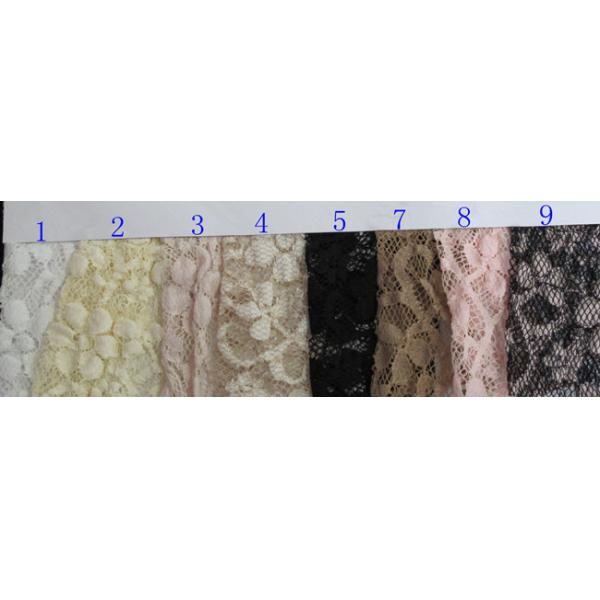 Allover Nylon Rayon Stretch Lace Fabric / Elastic Floral Lace Fabric CY-LW0104