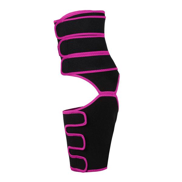 Pink 3 Straps Tummy And Thigh Trimmer Velcro Neoprene Thigh Shaper