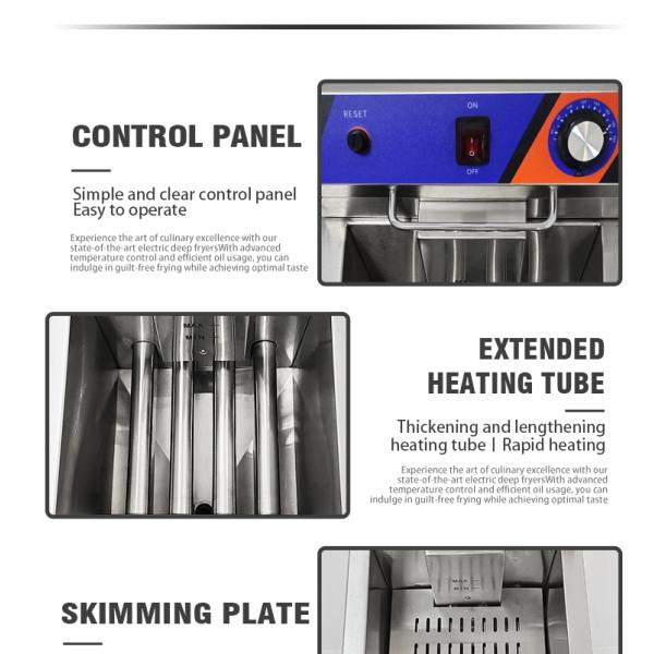 220V двойной резервуар газовый глубокий фритюрный аппарат для ресторана быстрого питания Нержавеющая сталь куриный фритюр