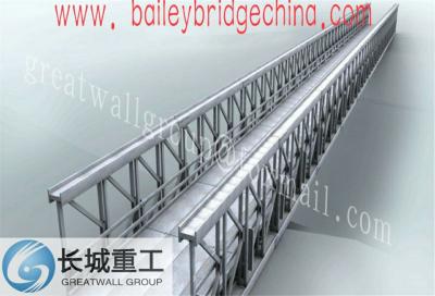 Stable Fortified Long Span Bailey Bridge Rental Steel Bridge Truss Assembly