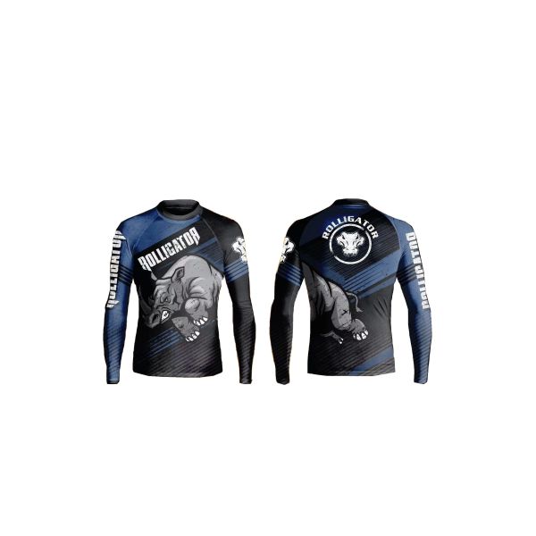 220 gsm Fully Sublimation Judo BJJ Rash Guards Long Sleeve For Martial Arts