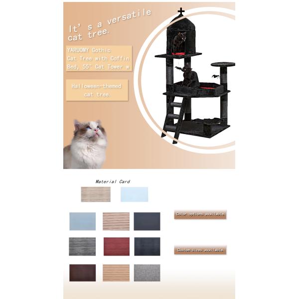 Large Climbing Frame Scratcher Components Cat Tree Suitable for Cats and Small Animals