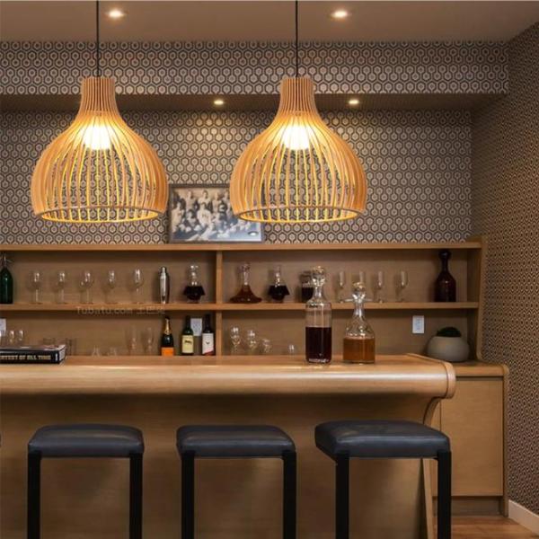 Bird Cage Rattan Pendant Chandelier 3500K Warm White For Restaurant Bar