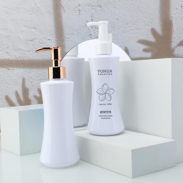 Горячая штамповка Белая 300 мл пластиковая лосьонная бутылка с винтовой крышкой