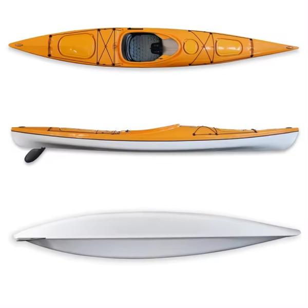 14'2 ST Thermoformed ABS Plastic Touring Sea Race Ocean Kayak Sit In Wholesale Single Ocean Kayak Canoe For Sea