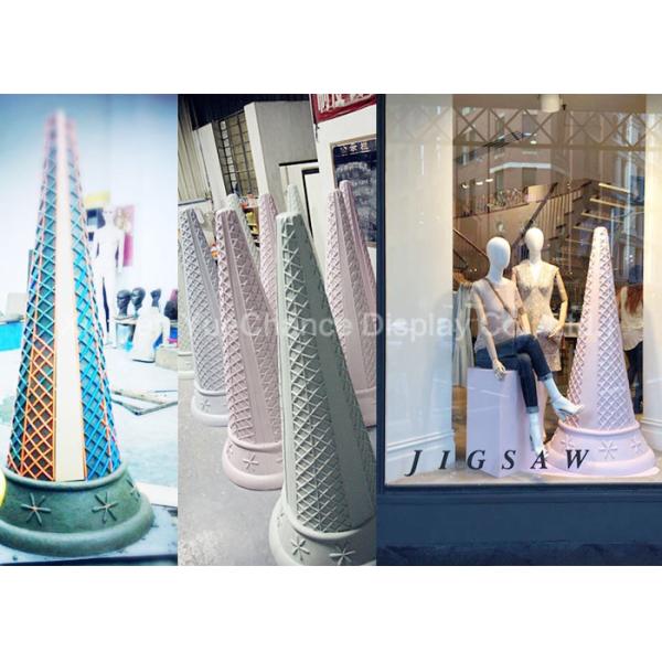 Grandes décorations faites sur commande d'affichage de fenêtre de cornet de cr