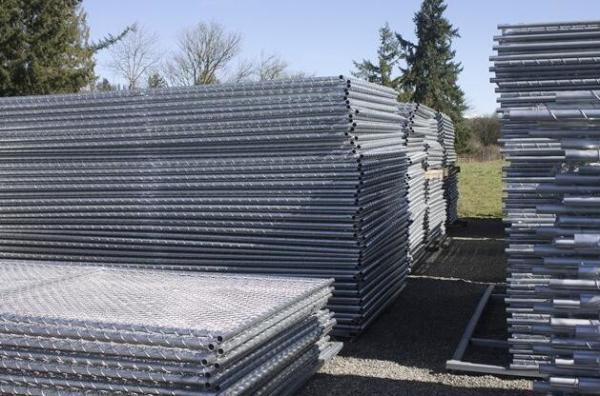 8'x12' temporary chain link fence panels diameter wire 11.5ga chain link mesh 2 x 2 tube 35mm wall thick 1.60mm