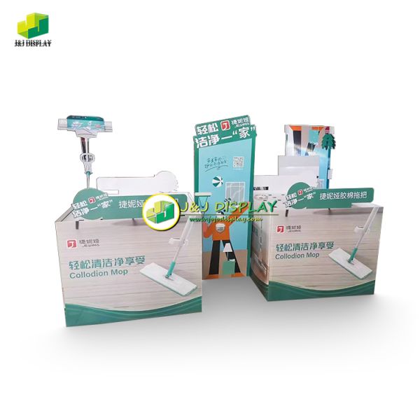 Supermaket POS Cardboard Floor Display Stand Modular 2000 Lbs Weight Capacity