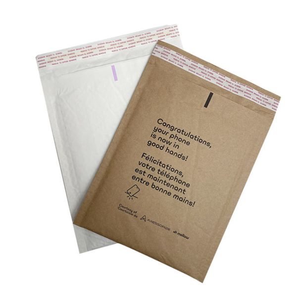 Biodegradable Eco Double Layered Padded Envelope Brown Honeycomb Shipping Bags Kraft Paper Bubble Mailer Compostable