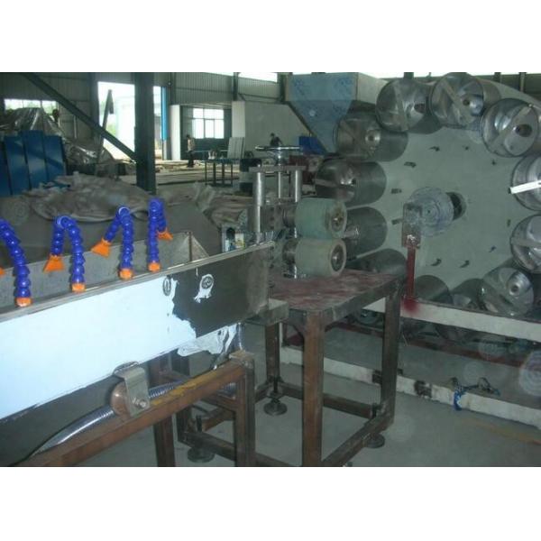 Nontoxic PVC Fiber Braided Plastic Pipe Extrusion Line , Twin Screw Extruder Machine