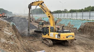 BVEM Vibro Compaction Piling Hydraulic Vibroflot Excavator Equipped Sharing Hydraulic Power System
