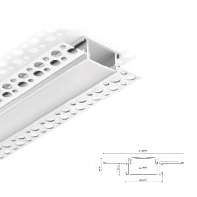 29*14mm Profil de alumínio LED em recessos sem guarnição para tecto de gesso