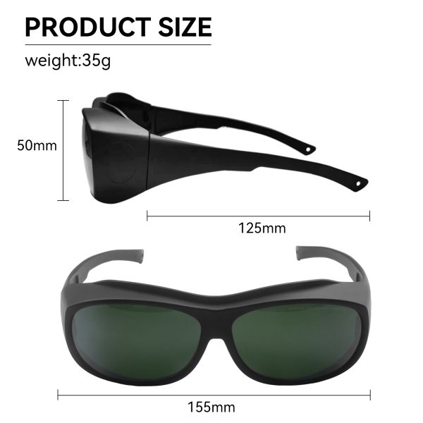 Laser glasses laser protection glasses Laser protective glasses certified laser protection lenses laserprotective sheet 190-460nm 460-630nm OD1+ OD6 630-2000nm for laser laser protective glasses