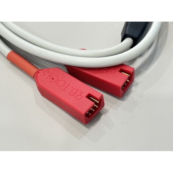 Power test cable connector with dual safety banana plugs to DC power socket, electrical wire harness for battery charger, inverter, solar system and lab equipment