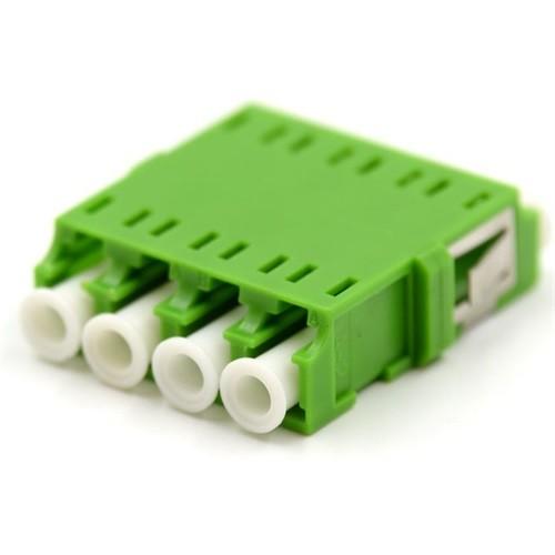 UPC / APC Fiber Optic Adapters Injection Molding Zirconia Sleeve SM MM LC Quad Adapter