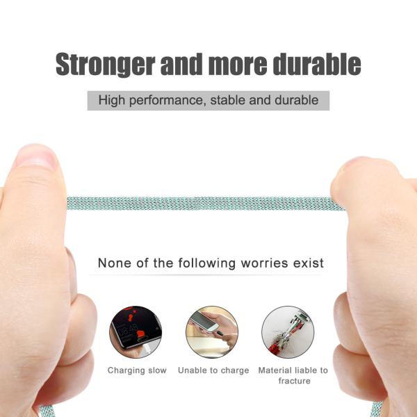 Тип зарядный кабель USB c быстрый, кабель данным по 2m заплетенный нейлоном перенося