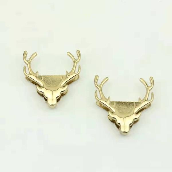 Las astas formaron el antioxidante indecolorable inodoro del metal de los ciervos de la etiqueta de los logotipos principales de la marca