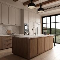 Ingénierie Meubles de luxe Panneau de porte à cadre intelligent Armoires de cuisine en bois