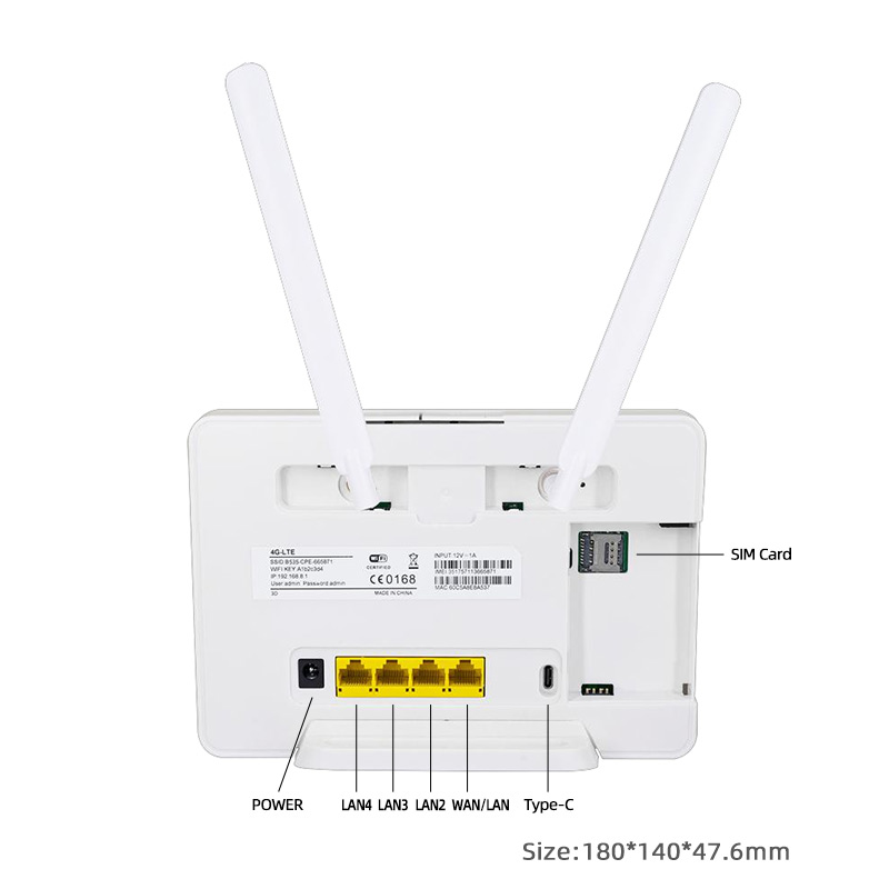 R535B 4G LTE маршрутизатор Wi-Fi до 300 Мбит/с FDD B1/B3/B5/B7/B20/B28 TDD B38/B40/B41