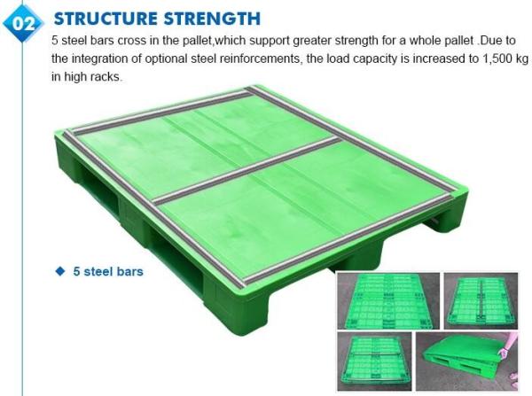 Light weight one time plastic pallets for transport and storage, Heavy duty cross bottom plastic pallet with 6 runners