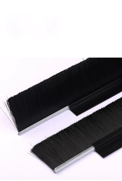 Nylon PP Under Door Brush Seal Bottom Brush Seal With Aluminium Alloy Base
