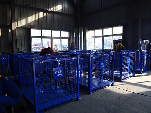 Solution de stockage efficace Cage à palettes pliable avec des caractéristiques personnalisables