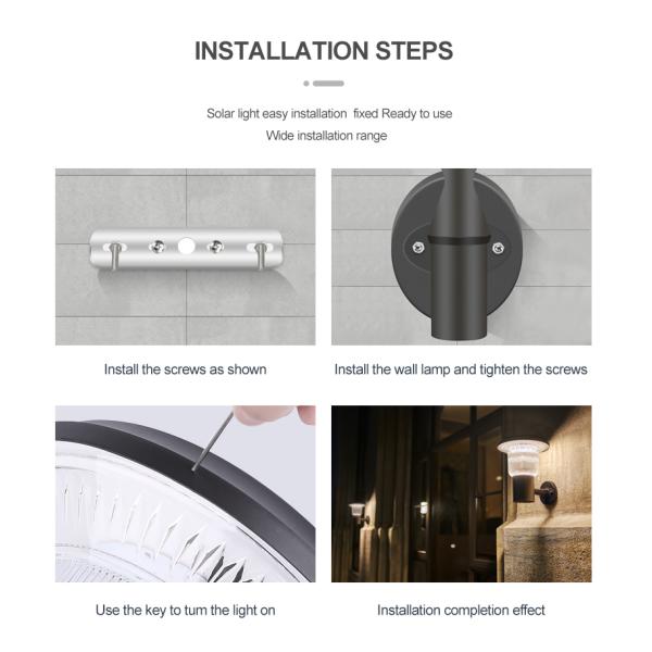 стена IP65 10w 15w 20w солнечная приведенная в действие установила свет приведенный на открытом воздухе парка лампы стены солнечный