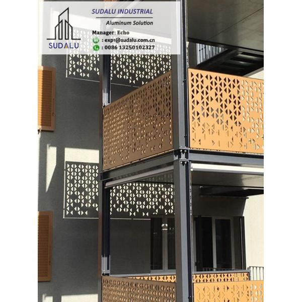 Decorative Aluminum Panels Outdoor Balcony Railing Screen Aluminum Cladding Panel