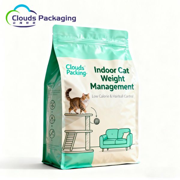 Custom Printing Baby Pet Food Bags Cat Food Standing Flat Bottom Pouch