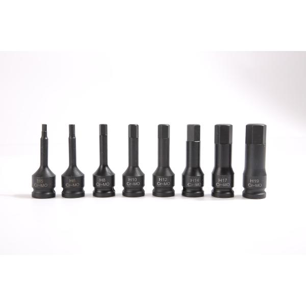 HEX Socket Features in 8PCS CR-MO Hexgagonal Sleeve Electric Tool and Car Repair Set